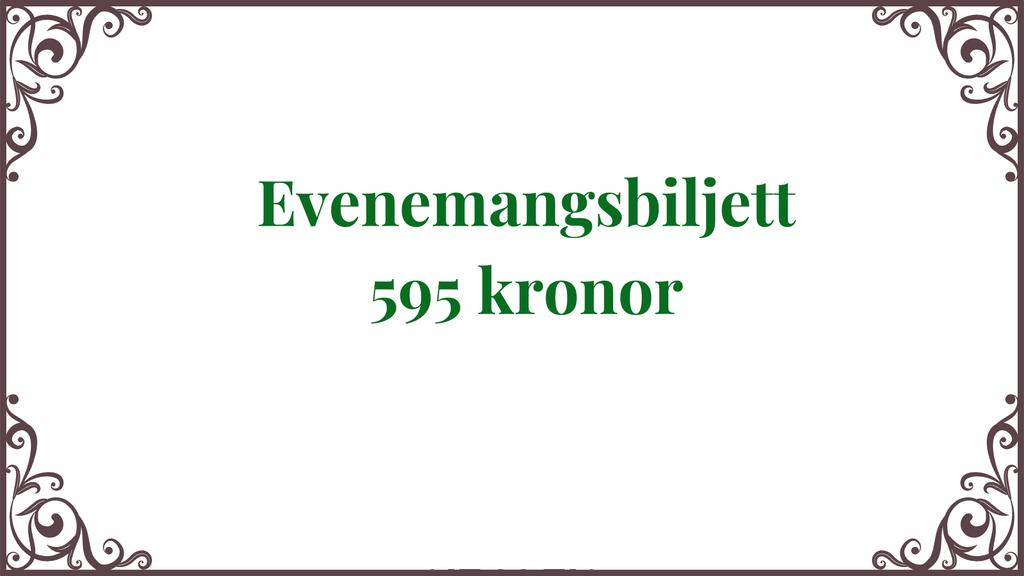 Evenemangsbiljett Mordgåtorna på Prästgatan 9 14:00